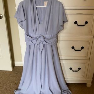 Gal meets glam purple Jane dress.